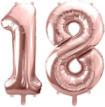 18 år ballonger - 35 cm rosegull