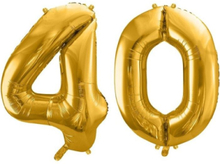 40 år ballonger - 35 cm gull