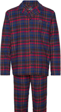 Pyjama 1/1 Flannel Pyjamas Nattøj Blue Jockey