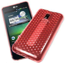 Kunststoff GEL Case für LG P990 Optimus Speed, rot hex (Solange Vorrat)