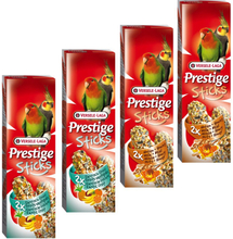 Mixed Pack Versele-Laga Prestige Sticks Grosssittiche - 4 x 2 Sticks (560g)