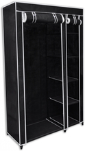 vidaXL Sammenleggbar garderobe svart 110 x 45 x 175 cm