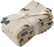 Lewis Muslin Cloth 2-Pack Baby & Maternity Baby Sleep Muslins Muslin Cloths White Liewood
