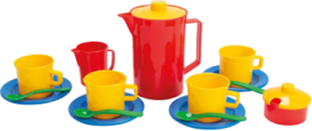 Coffee Set In Net 17 Pcs Toys Toy Kitchen & Accessories Coffee & Tee Sets Multi/mønstret Dantoy*Betinget Tilbud