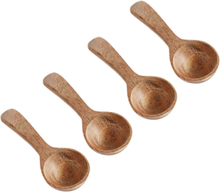 Ske 4 Stk. Salt Home Tableware Cutlery Spoons Serving Spoons Brown Muubs