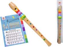 Eichhorn - Music Wooden-Flute, 32Cm Toys Musical Instruments Multi/mønstret Eichhorn*Betinget Tilbud