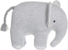Cozy Knits Elephant Toys Soft Toys Stuffed Animals Grå Teddykompaniet*Betinget Tilbud