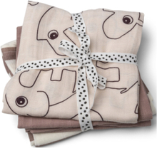 Burp Cloth 3-Pack Deer Friends Baby & Maternity Baby Sleep Muslins Muslin Cloths Rosa D By Deer*Betinget Tilbud