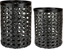 Day Black Bamboo Strap Basket, Set Of 2Pcs Home Storage Storage Baskets Svart DAY Home*Betinget Tilbud