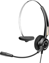 Communication Headset Upgrade Directional Noise-canceling Headphones 330°Adjustable Ear Plate Leather Earmuffs The USB Connector