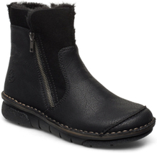 73381-00 Shoes Boots Ankle Boots Ankle Boot - Flat Svart Rieker*Betinget Tilbud