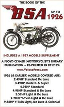 Book of the BSA Up to 1926 - Includes a 1927 Models Supplement