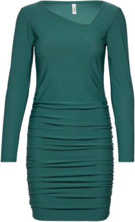 Onlsansa L/S Assymetric Dress Jrs Kort Kjole Green ONLY