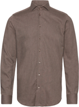 "Slim Fit Mens Shirt Tops Shirts Casual Brown Bosweel Shirts Est. 1937"
