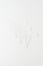 Gina Tricot - 3-pack lace string - Truser - White - L - Female
