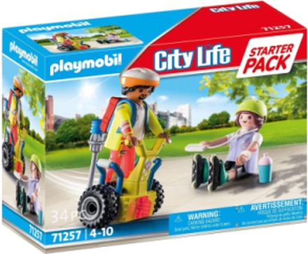 Playmobil Startpakken Redning Med Balanseracer - 71257 Toys Playmobil Toys Playmobil City Life Multi/mønstret PLAYMOBIL*Betinget Tilbud