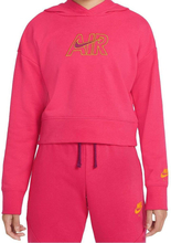 Sweatshirt med hætte til piger CROP HOODIE Nike DM8372 666 Pink 14 år