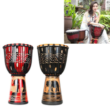 Painted African Drum Children Kindergarten Percussion Instruments Sheepskin Tambourine, Random Delivery, Size:Standard 8 In