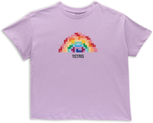 Tetris™ Rainbow Women's Cropped T-Shirt - Lilac - XS - Lilac