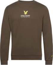 Eagle Logo Sweatshirt Tops Sweatshirts & Hoodies Sweatshirts Khaki Green Lyle & Scott
