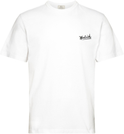 Photographic Tee T-shirts Short-sleeved Hvit WOOLRICH*Betinget Tilbud