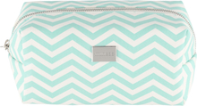 Mineas Cosmetic Bag Zigzag Turquoise/ White