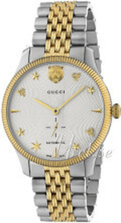 Gucci YA126356 G-Timeless Hvid/Gul guldtonet stål Ø40 mm