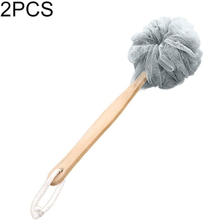 2 PCS Long Handle Hanging Soft Mesh Body Shower Brush(Grey)