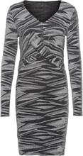 "Onlqueen L/S V-Neck Glitter Dress Jrs Kort Kjole Grey ONLY"