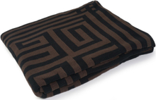 Knitted Throw 160X130Cm Home Textiles Cushions & Blankets Blankets & Throws Brun Ceannis*Betinget Tilbud