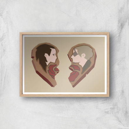 Sea Of Thieves Valentines Heart Art Print Giclee Art Print - A3 - Wooden Frame