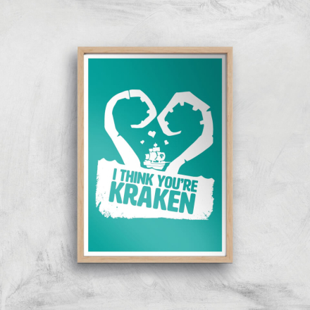 Sea Of Thieves I Think You're Kraken Print Giclee Art Print - A3 - Wooden Frame