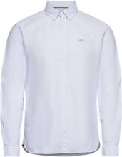 Striped Oxford Shirt L/S Skjorte Uformell Blå Lindbergh*Betinget Tilbud