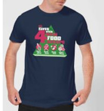 Elf Food Groups Men's Christmas T-Shirt - Navy - S - Navy