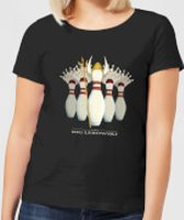 The Big Lebowski Pin Girls Women's T-Shirt - Black - S - Black