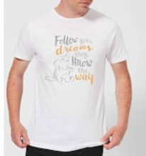 Disney Dumbo Follow Your Dreams Men's T-Shirt - White - S - White