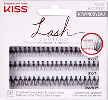 Kiss Lash Couture Faux Mink Lashes Ext Flat Band Trio Singles - 60 stk