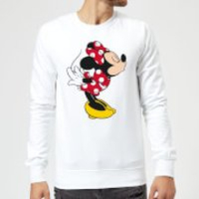 Disney Mickey Mouse Minnie Split Kiss Sweatshirt - White - M