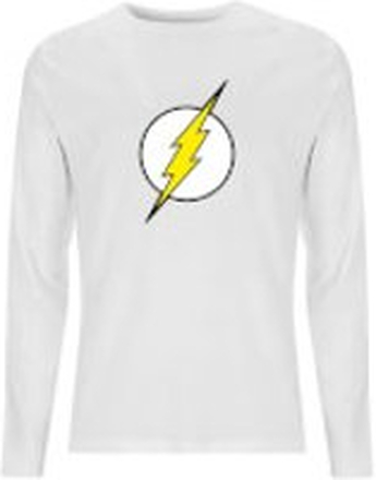 DC Justice League Core Flash Logo Unisex Long Sleeve T-Shirt - White - XXL - White