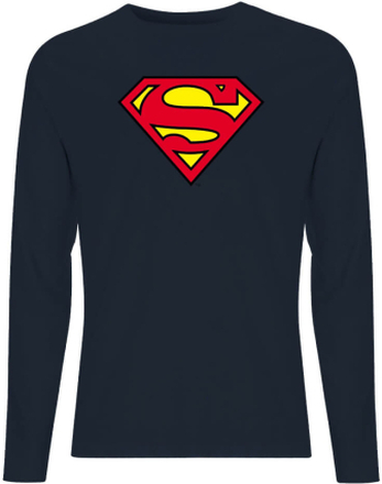 DC Official Superman Shield Unisex Long Sleeve T-Shirt - Navy - XXL
