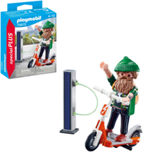 Playmobil Special Plus Hipster Med El-Scooter - 70873 Toys Playmobil Toys Playmobil Special Plus Multi/patterned PLAYMOBIL