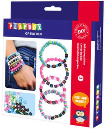 Playbox Gr det sjlv set - Armband med neonprlor