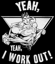 DC Comics Superman I Work Out T-Shirt - Black - 3XL - Black