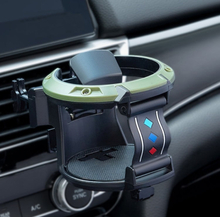 Car Air Conditioner Air Outlet Water Cup Holder Ashtray With Hook(Black Green)