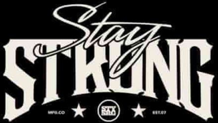Stay Strong Logo Men's T-Shirt - Black - 4XL
