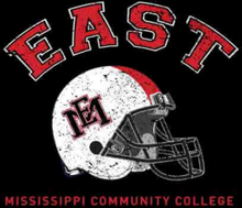 East Mississippi Community College Helmet Men's T-Shirt - Black - S