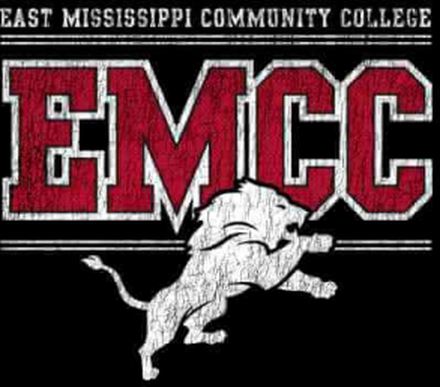 East Mississippi Community College Distressed Lion Men's T-Shirt - Black - M