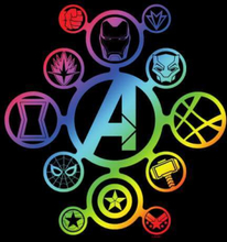 Avengers Rainbow Icon Men's T-Shirt - Black - 3XL
