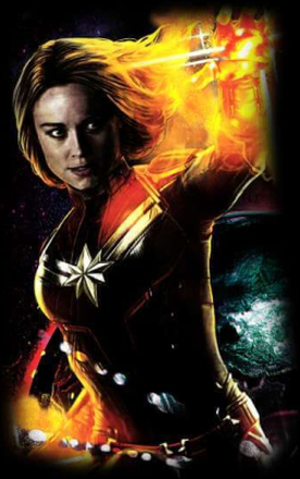 Captain Marvel Galactic Shine Hoodie - Black - S - Black
