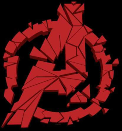 Avengers Endgame Shattered Logo Hoodie - Black - XL